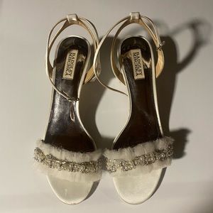 Badgley Mischka Talitha Low Block Heel With Chiffon